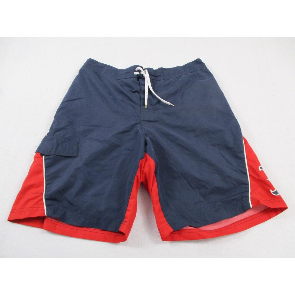 Boston Red Sox Shorts Mens Large Blue Red MLB Baseball G-III Swim Trunks Mesh